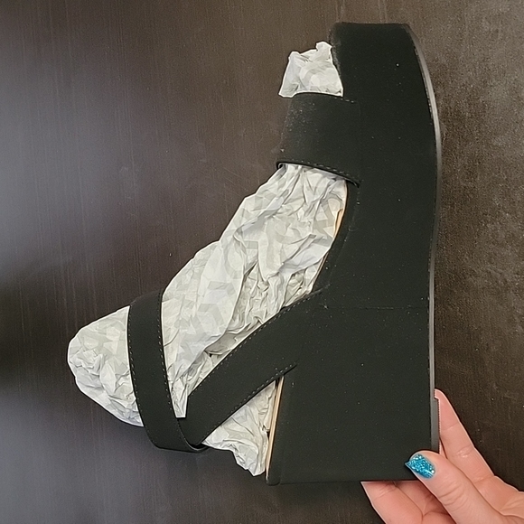 Ynot? Strappy Platform Espadrille Wedge Sandals Womens Size 8 - Picture 2 of 10